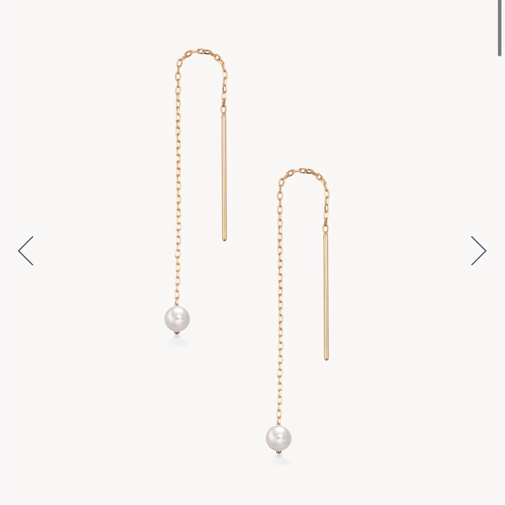 18K Rose Gold with Japanese Akoya Pearl Earrings - TSL Kuhuashi